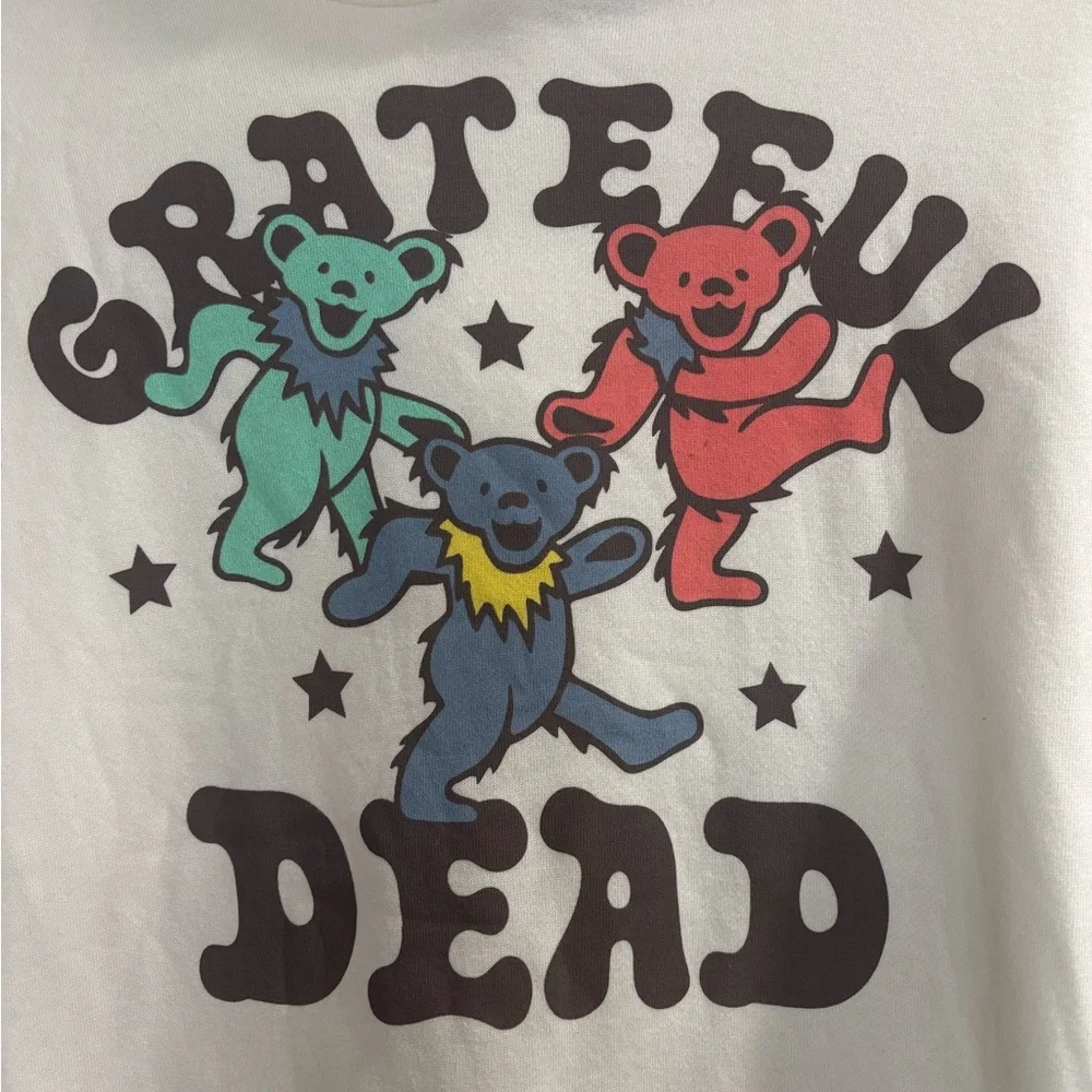 NWT Grateful Dead Hoodie Small Dancing Bears Graphic Sweatshirt Merch Unisex - Picture 4 of 7